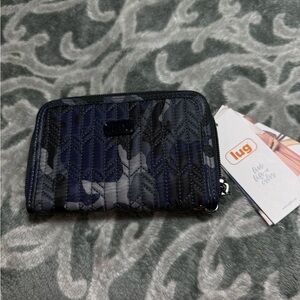 Lug Wallet in Navy and Charcoal